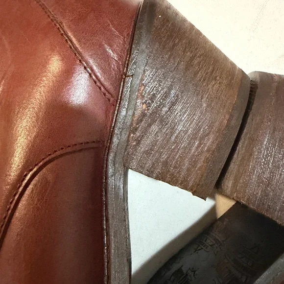 John Fluevog SHANA burgundy Leather Monk Strap Western Ankle Boot Sz US 10 UK 8 - Picture 7 of 16